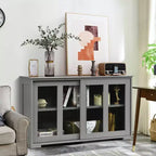 Costway Credenza da Cucina Mobile Contenitore Buffe con Anta Scorrevole