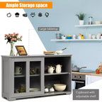 Costway Credenza da Cucina Mobile Contenitore Buffe con Anta Scorrevole