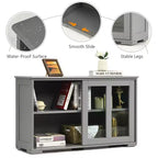 Costway Credenza da Cucina Mobile Contenitore Buffe con Anta Scorrevole