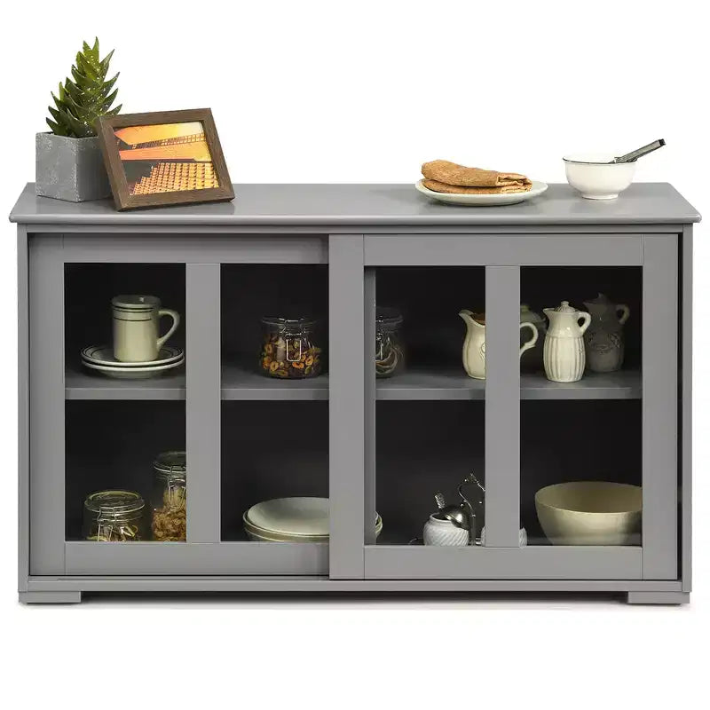 Costway Credenza da Cucina Mobile Contenitore Buffe con Anta Scorrevole