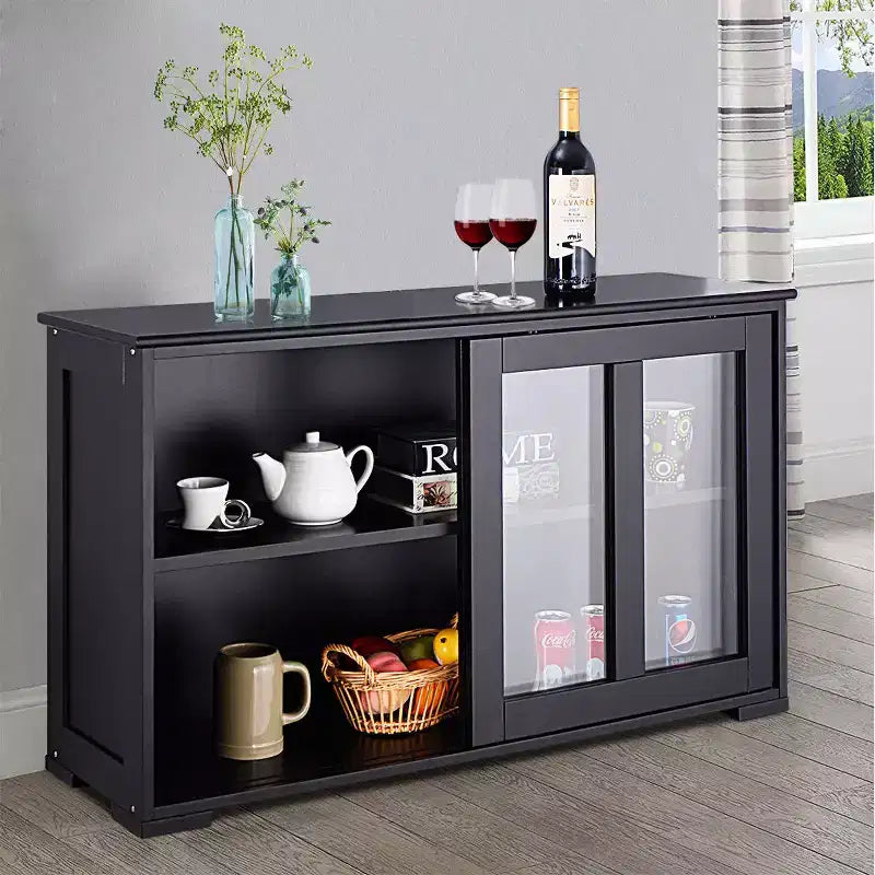 Costway Credenza da Cucina Mobile Contenitore Buffe con Anta Scorrevole