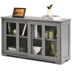 Costway Credenza da Cucina Mobile Contenitore Buffe con Anta Scorrevole