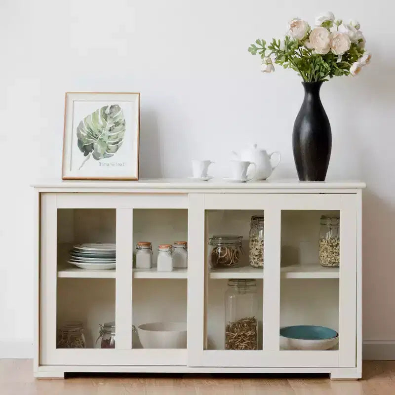 Costway Credenza da Cucina Mobile Contenitore Buffe con Anta Scorrevole