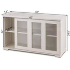 Costway Credenza da Cucina Mobile Contenitore Buffe con Anta Scorrevole