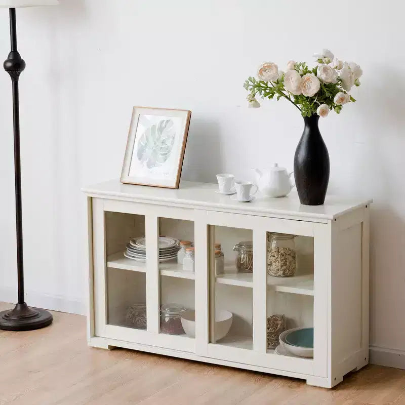 Costway Credenza da Cucina Mobile Contenitore Buffe con Anta Scorrevole