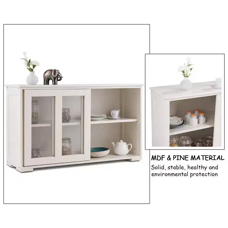 Costway Credenza da Cucina Mobile Contenitore Buffe con Anta Scorrevole