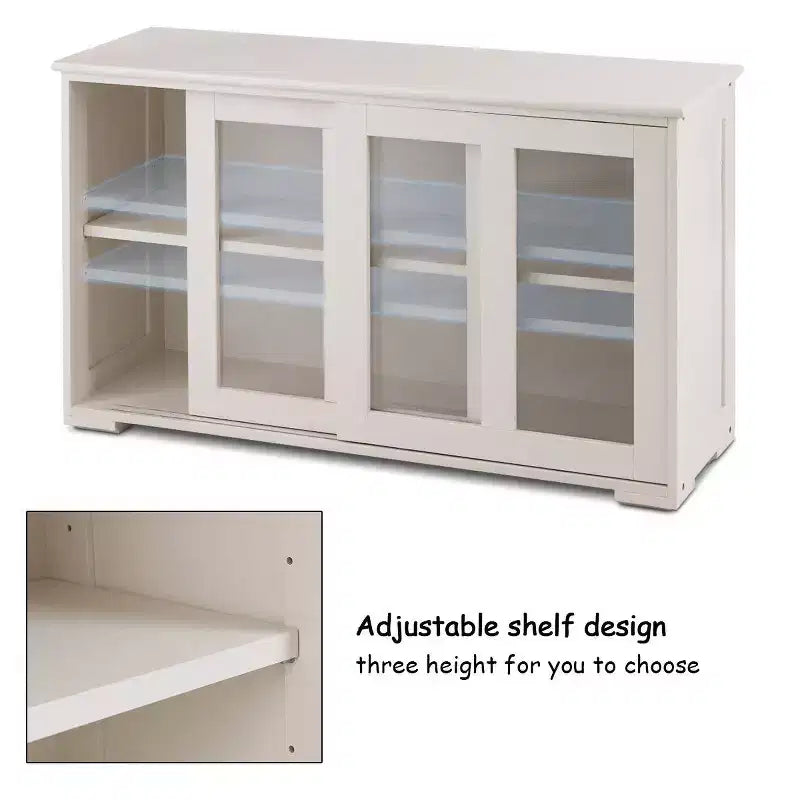 Costway Credenza da Cucina Mobile Contenitore Buffe con Anta Scorrevole
