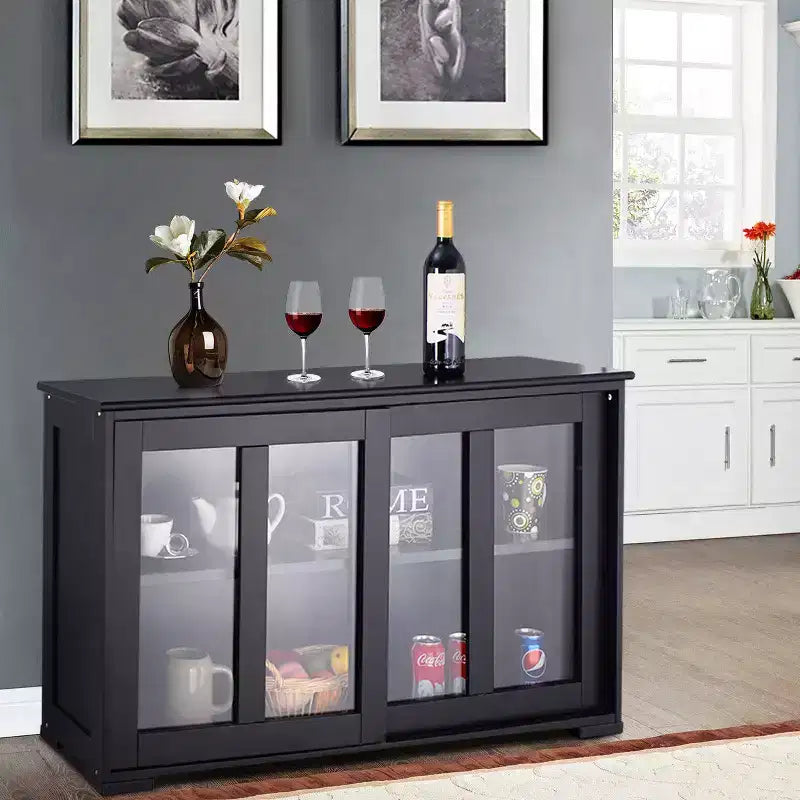 Costway Credenza da Cucina Mobile Contenitore Buffe con Anta Scorrevole