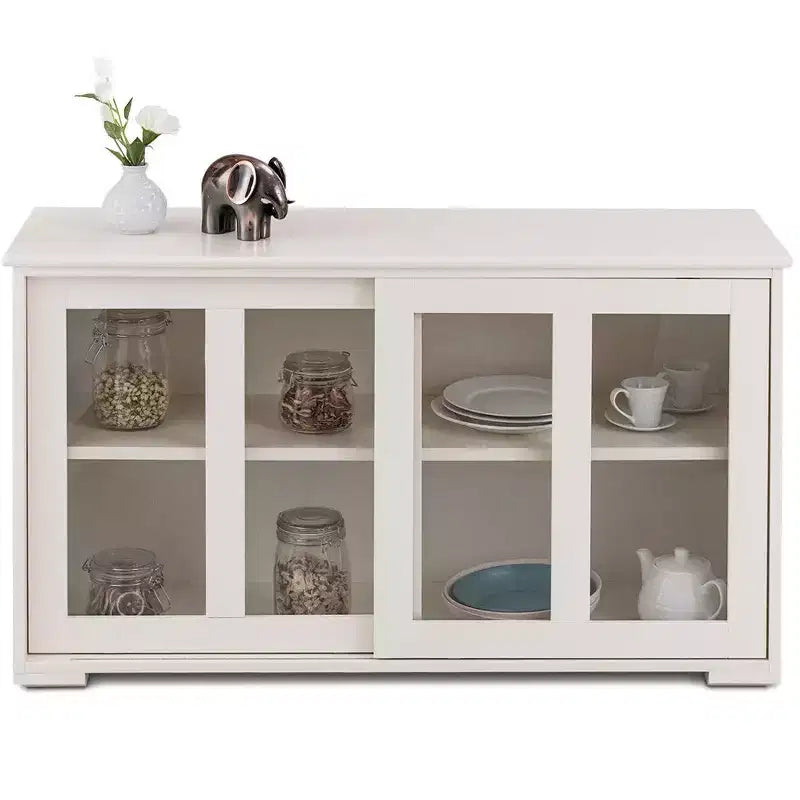 Costway Credenza da Cucina Mobile Contenitore Buffe con Anta Scorrevole
