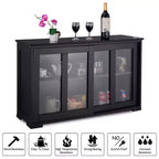 Costway Credenza da Cucina Mobile Contenitore Buffe con Anta Scorrevole