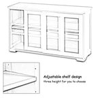 Costway Credenza da Cucina Mobile Contenitore Buffe con Anta Scorrevole