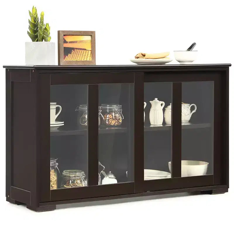Costway Credenza da Cucina Mobile Contenitore Buffe con Anta Scorrevole