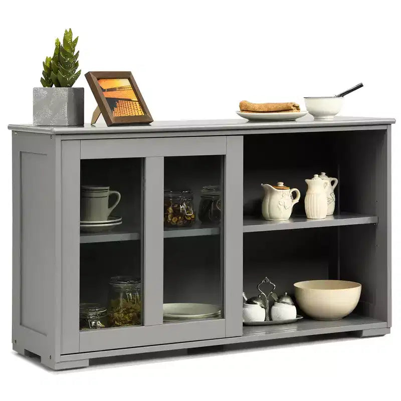 Costway Credenza da Cucina Mobile Contenitore Buffe con Anta Scorrevole
