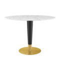 Zinque Oval Artificial Marble Dining Table - Modway