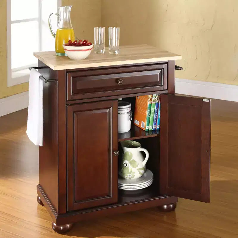 Isola/Carrello da Cucina Portatile Alexandria con Piano in Legno - Crosley