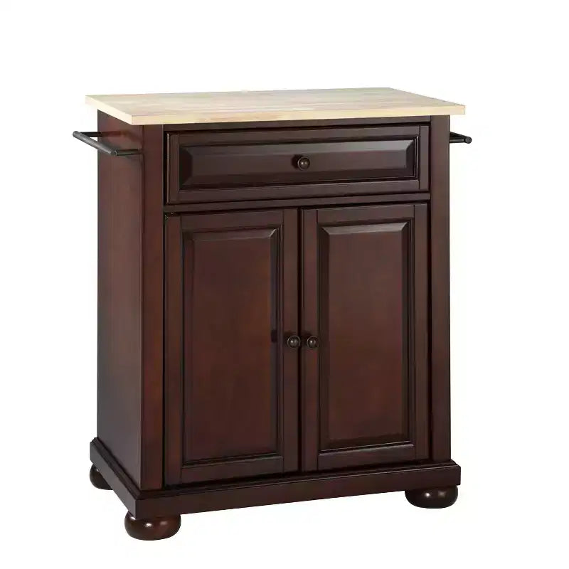 Isola/Carrello da Cucina Portatile Alexandria con Piano in Legno - Crosley