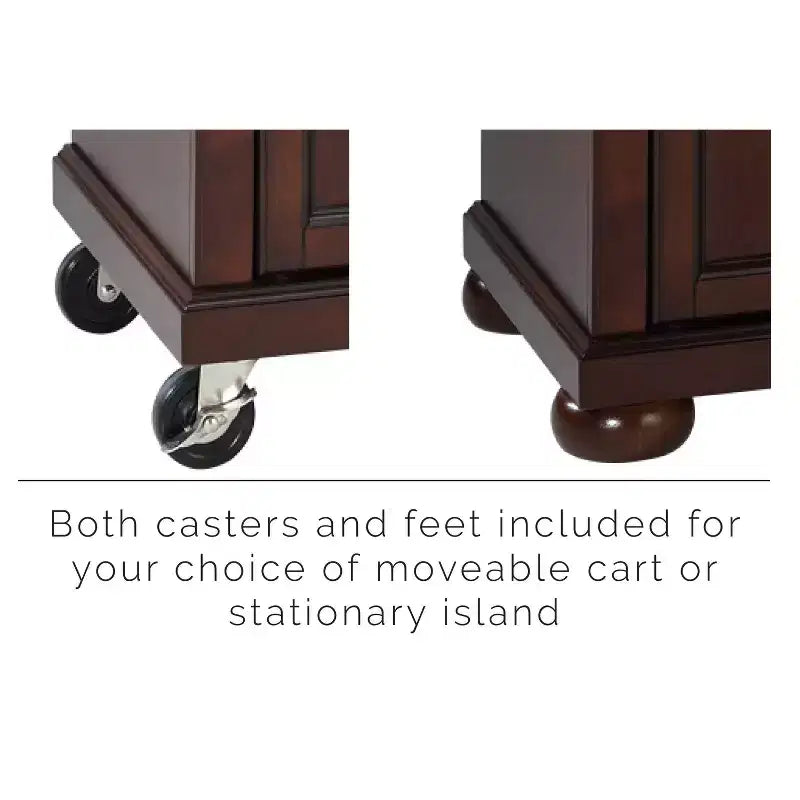 Isola/Carrello da Cucina Portatile Alexandria con Piano in Legno - Crosley