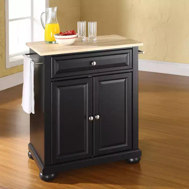 Isola/Carrello da Cucina Portatile Alexandria con Piano in Legno - Crosley