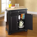 Isola/Carrello da Cucina Portatile Alexandria con Piano in Legno - Crosley