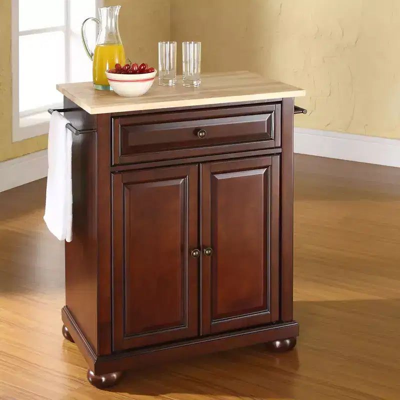 Isola/Carrello da Cucina Portatile Alexandria con Piano in Legno - Crosley
