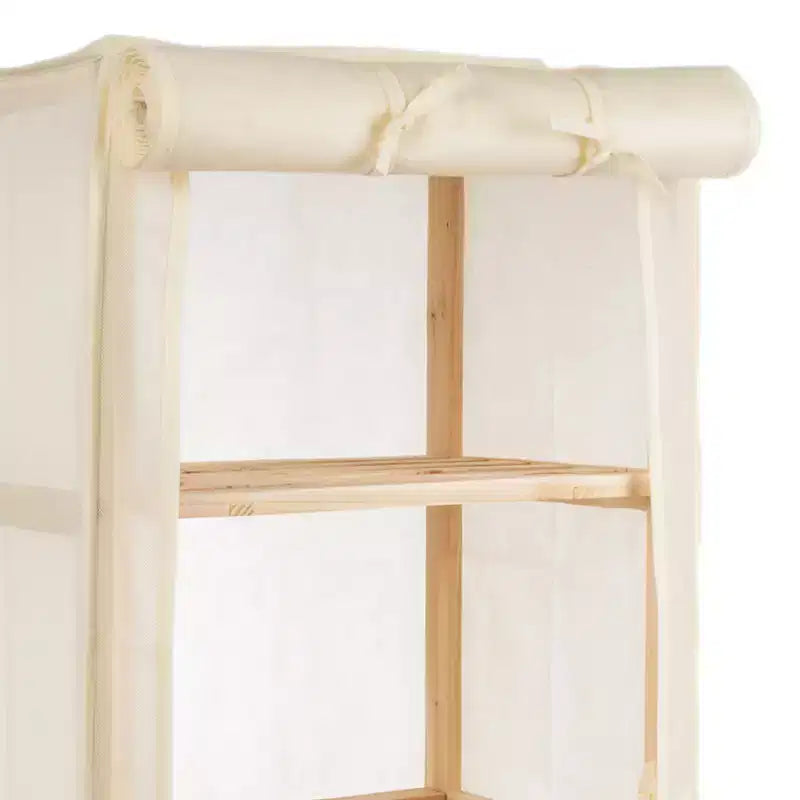 Scaffale portaoggetti a 5 ripiani in legno Hastings Home con copertura rimovibile