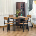 Set tavolo da pranzo e sedie HOMCOM 5 pezzi, stile industriale moderno, per spazi ridotti, cucina, sala da pranzo