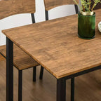 Set tavolo da pranzo e sedie HOMCOM 5 pezzi, stile industriale moderno, per spazi ridotti, cucina, sala da pranzo