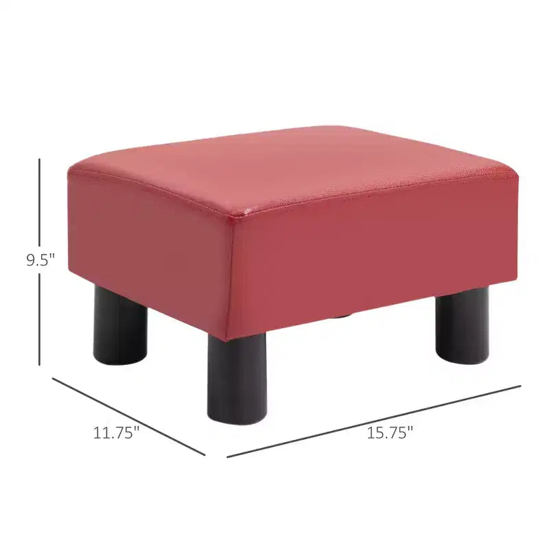 HOMCOM Pouf Ottomano Moderno in Tessuto 16 Cubi Poggiapiedi