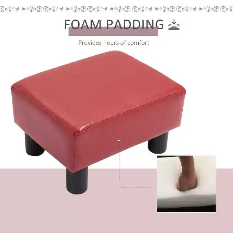 HOMCOM Pouf Ottomano Moderno in Tessuto 16 Cubi Poggiapiedi