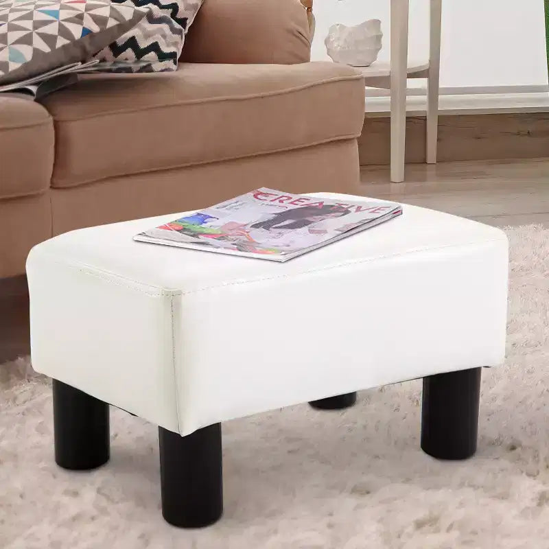 HOMCOM Pouf Ottomano Moderno in Tessuto 16 Cubi Poggiapiedi
