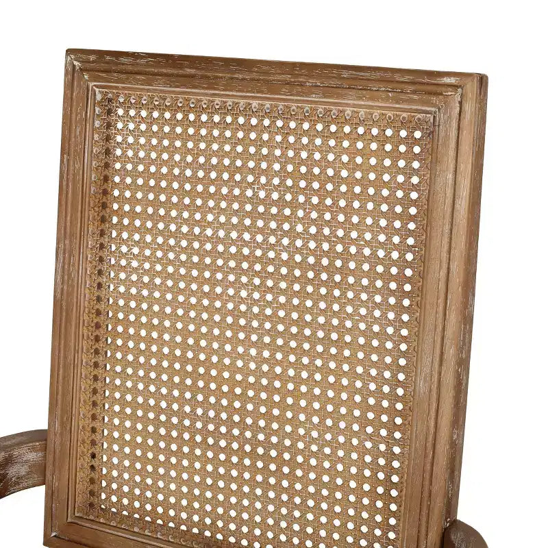 Set di 4 sedie da pranzo imbottite in legno e canna Maria French Country - Christopher Knight Home
