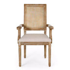 Set di 4 sedie da pranzo imbottite in legno e canna Maria French Country - Christopher Knight Home