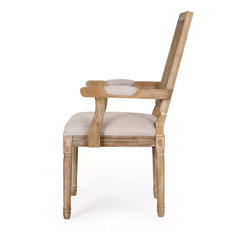 Set di 4 sedie da pranzo imbottite in legno e canna Maria French Country - Christopher Knight Home