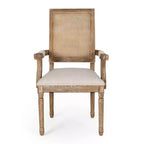 Set di 4 sedie da pranzo imbottite in legno e canna Maria French Country - Christopher Knight Home