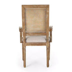 Set di 4 sedie da pranzo imbottite in legno e canna Maria French Country - Christopher Knight Home