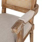 Set di 4 sedie da pranzo imbottite in legno e canna Maria French Country - Christopher Knight Home
