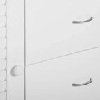 HOMCOM 47 Mobile credenza moderna con cassetti e ante a persiana - Bianco