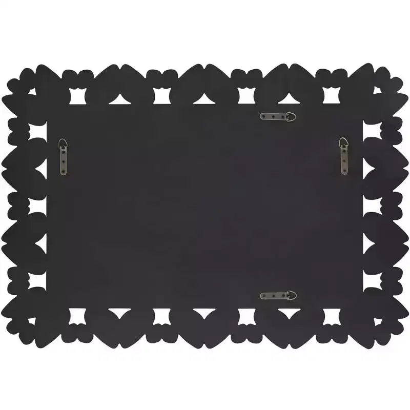 Specchio da parete decorativo rettangolare Possini Euro Design Veneto, con cornice in vetro tagliato dal motivo moderno, 71 cm di larghezza, per bagno, camera da letto, soggiorno, ufficio