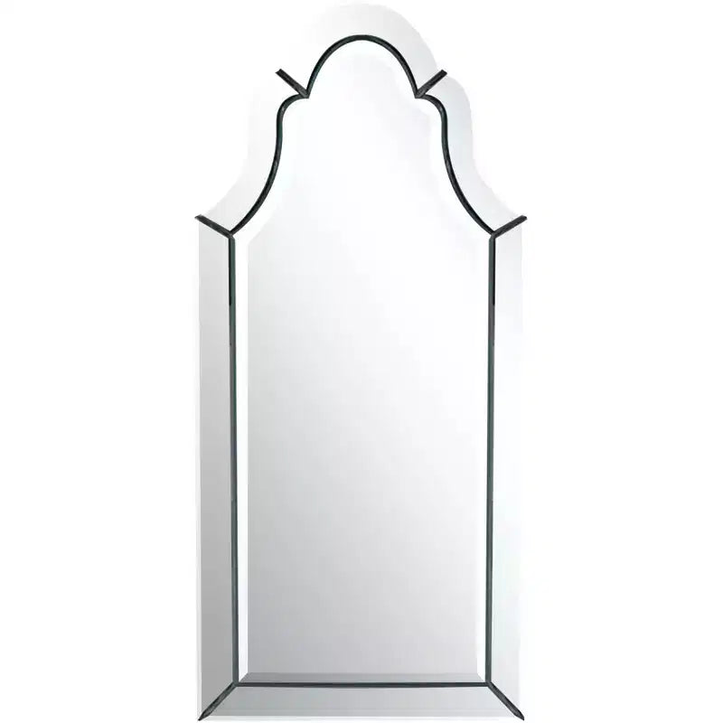 Uttermost Arched Top Vanity Accent Wall Mirror Modern Beveled Polished Mirrored Glass Frame 21 Wide for Bathroom Bedroom Home