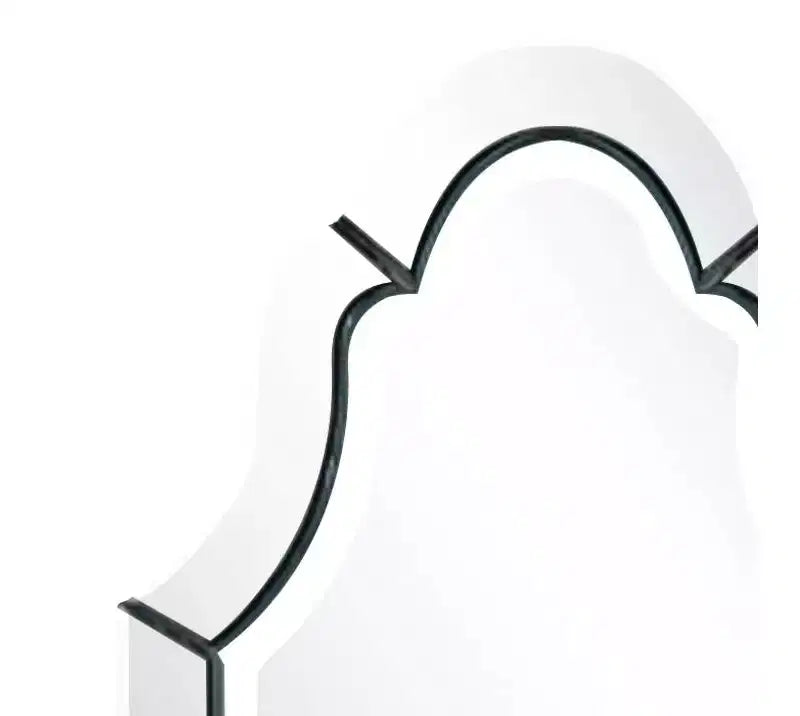 Uttermost Specchio a Parete con Parte Superiore Ad Arco per Toeletta Moderno Bordo Smussato Lucido Telaio in Vetro Specchiato 21 di Larghezza per Bagno Camera da Letto Casa