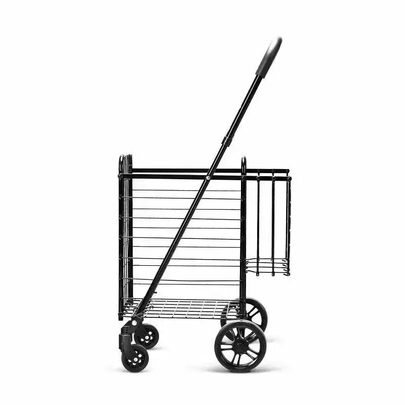 Costway Carrello Pieghevole per Spesa Cesto Carrello Portatile con Manico Regolabile Nuovo