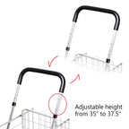 Costway Carrello Pieghevole per Spesa Cesto Carrello Portatile con Manico Regolabile Nuovo