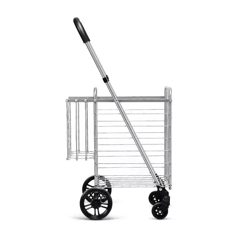 Costway Carrello Pieghevole per Spesa Cesto Carrello Portatile con Manico Regolabile Nuovo
