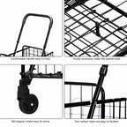 Costway Carrello Pieghevole per Spesa Cesto Carrello Portatile con Manico Regolabile Nuovo