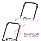 Costway Carrello Pieghevole per Spesa Cesto Carrello Portatile con Manico Regolabile Nuovo