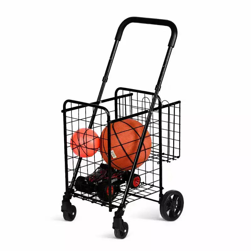 Costway Carrello Pieghevole per Spesa Cesto Carrello Portatile con Manico Regolabile Nuovo