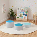 Set di 3 sgabelli a ceppo colorati SoftZone