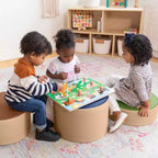 Set di 3 sgabelli a ceppo colorati SoftZone
