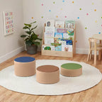 Set di 3 sgabelli a ceppo colorati SoftZone