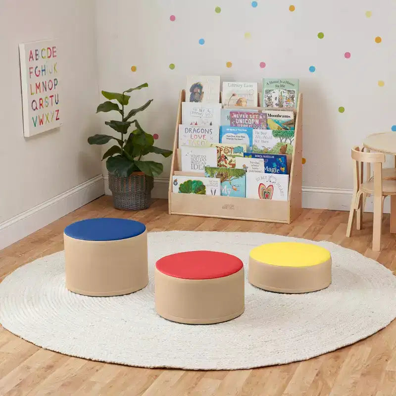 Set di 3 sgabelli a ceppo colorati SoftZone